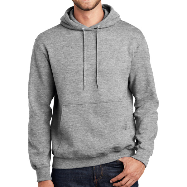 No Minimum Custom Logo Essential Fleece Pullover Hooded Sweatshirt PC90H Front View