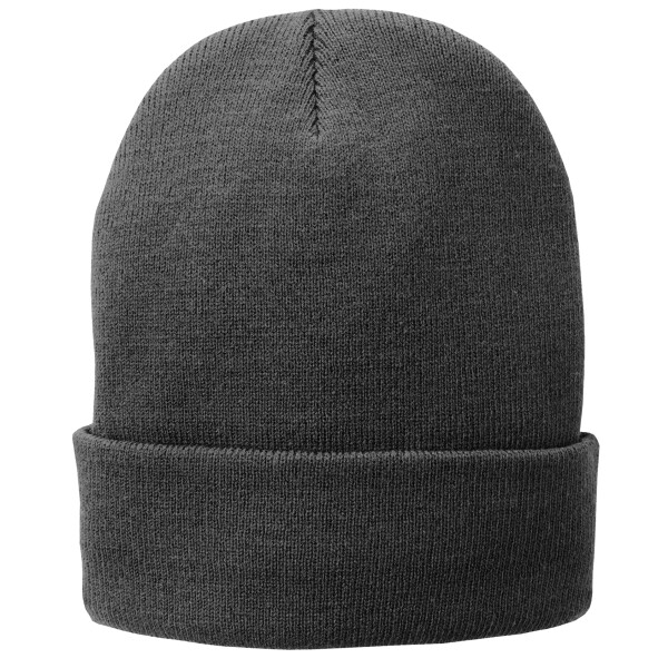 Custom No Minimum Port & Company Fleece Lined Knit Cap CP90L Front View