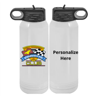 Printed Personalized  - Custom 30 oz. White Stainless Steel Vacuum Insulated Water Bottle Thumbnail