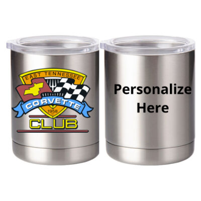 Printed Personalized  - 10 oz Silver Stainless Steel Short Tumbler Thumbnail