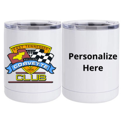 Printed Personalized  - 10 oz White Stainless Steel Short Tumbler Thumbnail