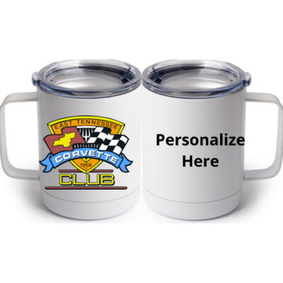 Printed Personalized  - 10 oz White Stainless Steel Coffee Mug Thumbnail