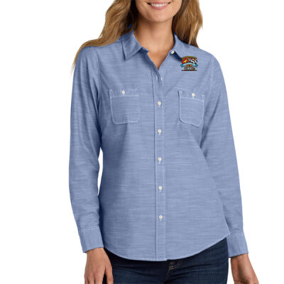 ETCC Embroidered  - Ladies Slub Chambray Shirt Thumbnail