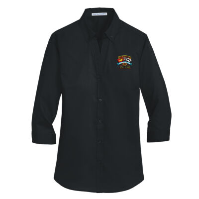 ETCC Embroidered  - Ladies 3/4 Sleeve SuperPro Twill Shirt Thumbnail