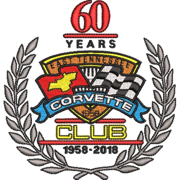East TN Corvette Club Embroidery 2 Logo Thumbnail