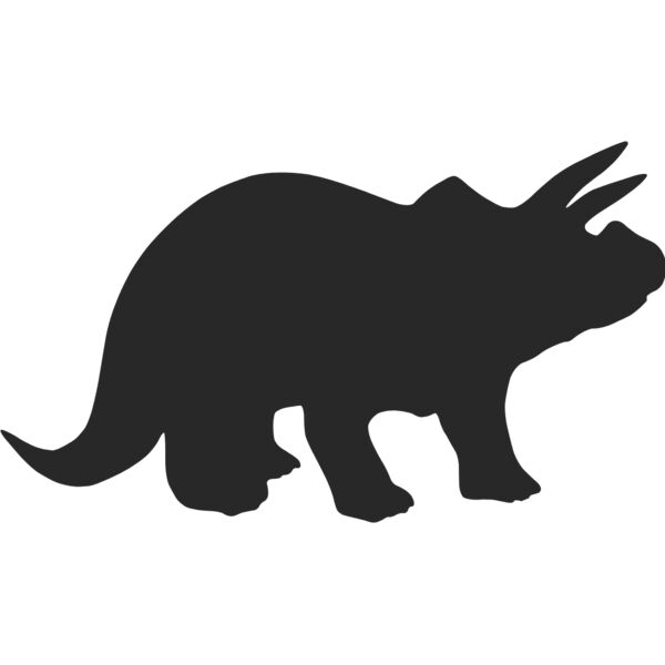 Triceratops Dinosaur Silhouette 1 Thumbnail
