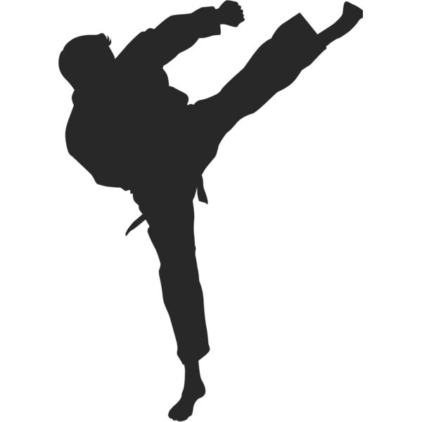 Martial Arts Fighter Silhouette 13 Thumbnail
