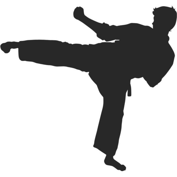 Martial Arts Fighter Silhouette 10 Thumbnail