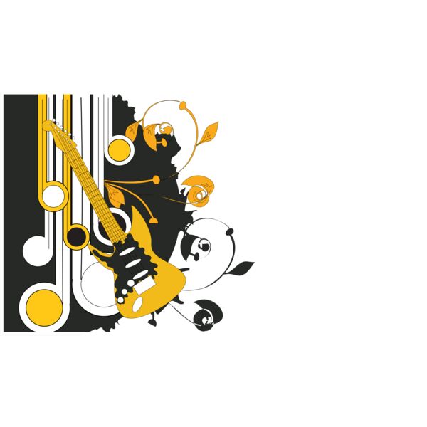 Floral Guitar Business Card Background 1 Thumbnail